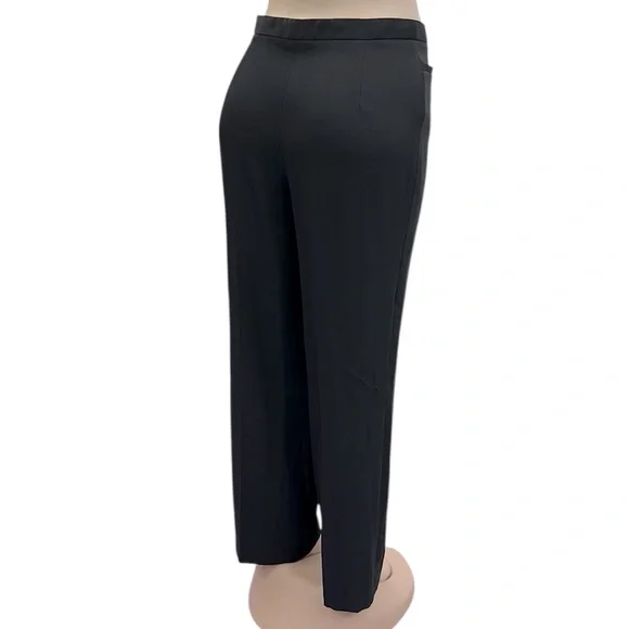 Tribal Black On Black Striped 2 Pocket Side Zip Wide Straight Leg Curvy Womens 8 - Picture 7 of 15